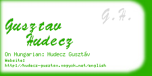 gusztav hudecz business card