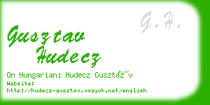 gusztav hudecz business card